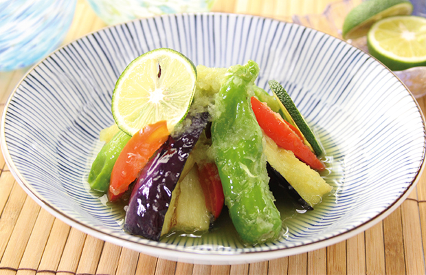 夏野菜の揚げびたし