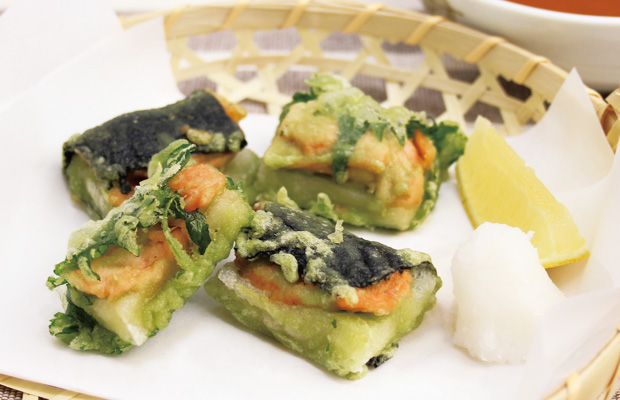 青汁 in サクッともっちり!お餅の天ぷら