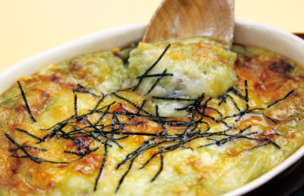 青汁 in とろとろ長芋のヘルシー和風グラタン