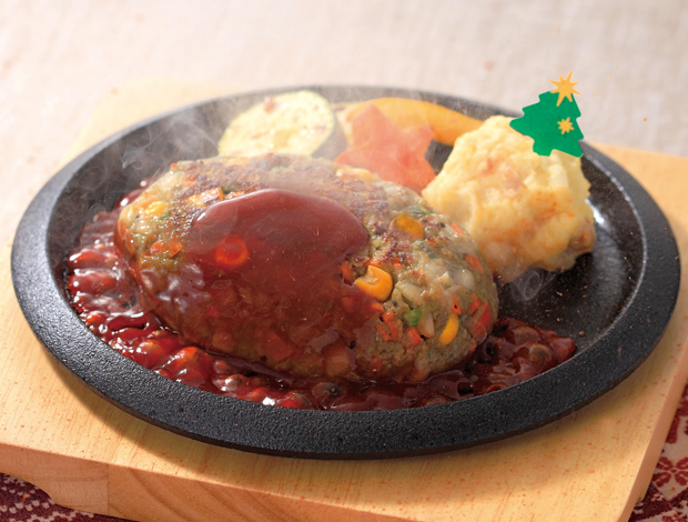 青汁 in 長いものクリスマスハンバーグ