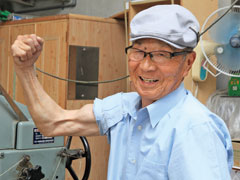 この力こぶが畳職人の証!