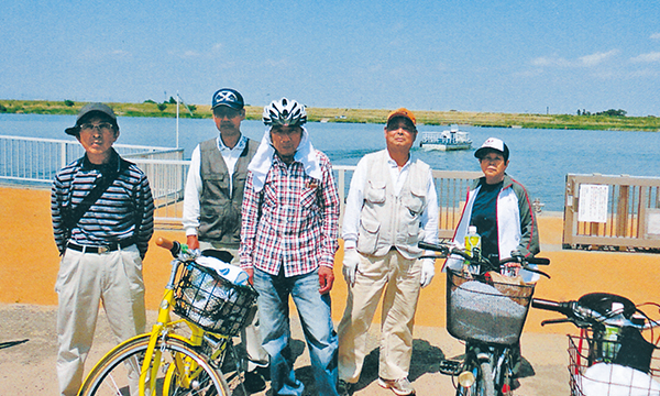 60~68歳のサイクリング愛好家が集まる『六輪会』。最長距離を走った日のスナップです。