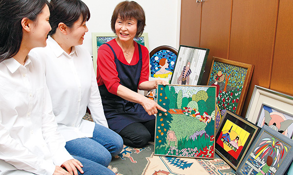 樹脂粘土との組み合わせは枝松さん独自の手法です