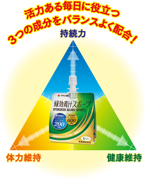 活力ある毎日に役立つ3つの成分をバランスよく配合!